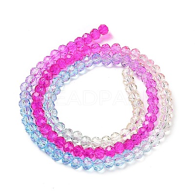 Transparent Painted Glass Beads Strands X1-DGLA-A034-T4mm-A14-1
