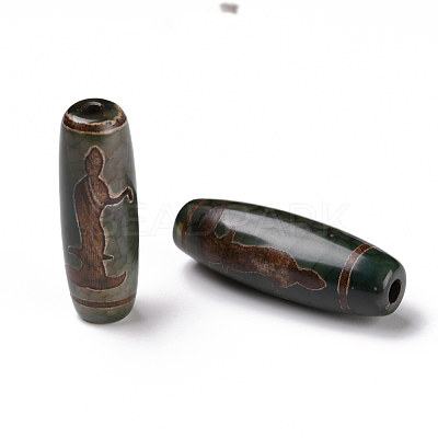 Tibetan Style dZi Beads TDZI-E004-04-1