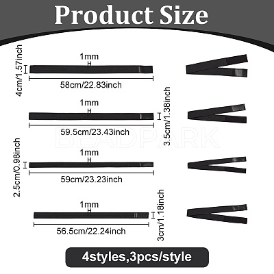 Adjustable Nylon Elastic Melt Band with Magic Tape AJEW-WH0475-72-1