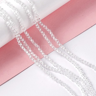 Clear Glass Bicone Beads Strands X-GLAA-S026-2mm-07-1