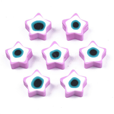 Handmade Polymer Clay Beads CLAY-T019-09F-1