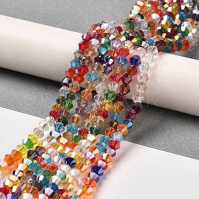 Transparent Electroplate Glass Beads Strands EGLA-A039-T2mm-B29-1