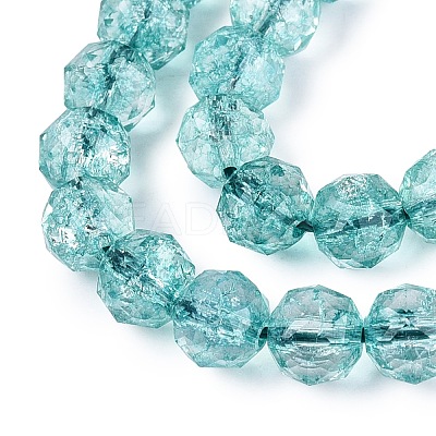 Crackle Transparent Glass Beads Strands GLAA-Q108-02A-04-1