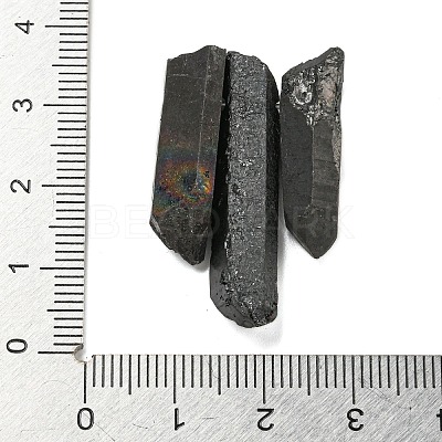 Electroplated Natural Quartz Crystal Graduated Beads Strands G-P315-A12-1