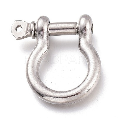 Tarnish Resistant 304 Stainless Steel D-Ring Anchor Shackle Clasps STAS-Z017-15P-01-1