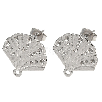 304 Stainless Steel Stud Earring Findings STAS-Z175-02P-02-1