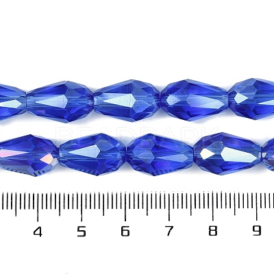 Transparent Electroplate Glass Beads Strands LS-EGLA-N013-T8mm-B11-1