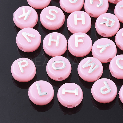Plating Opaque Acrylic Beads MACR-T032-02F-1