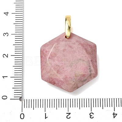 Natural Rhodonite Faceted Pendants G-B188-03G-06-1