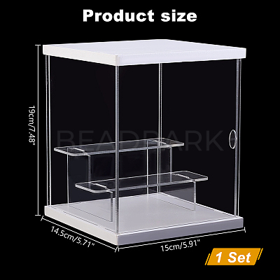 3-Tier Transparent Acrylic Minifigures Display Case ODIS-WH0043-68B-1