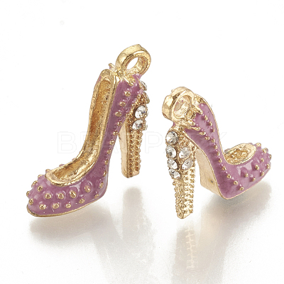 Alloy Enamel Stilettos Pendants X-ENAM-S115-042B-1