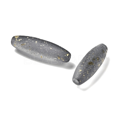 Frosted Glass Beads FGLA-L001-001G-1