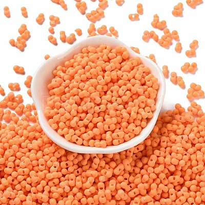 Rubberized Style Glass Seed Beads SEED-Z003-01I-1