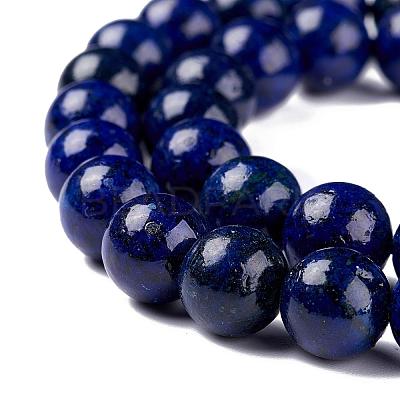 Natural Lapis Lazuli Round Beads Strands G-I181-10-8mm-1