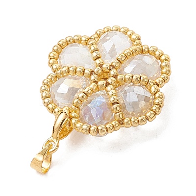 Seed Beads & Glass Beaded Pendants PALLOY-MZ01299-01-1