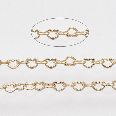 Soldered Brass Heart Chains X-CHC-T008-03LG-1