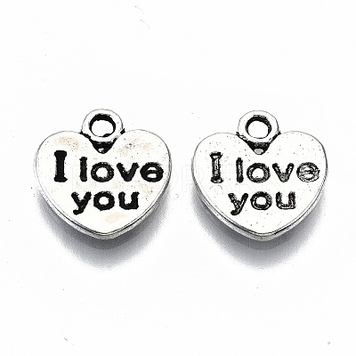 Tibetan Style Alloy Charms TIBEP-S319-108AS-RS-1