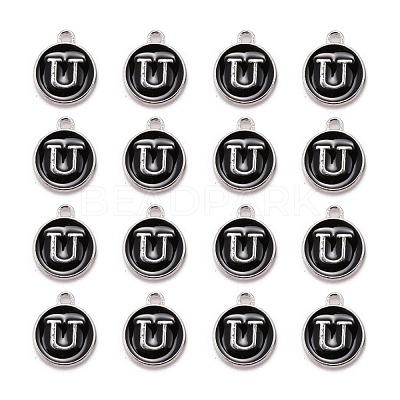 Platinum Plated Alloy Charms X-ENAM-S118-02U-P-1