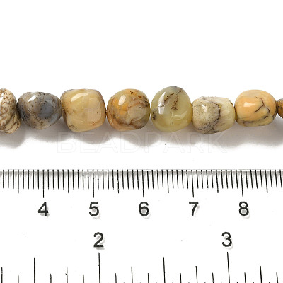 Natural Yellow Moss Agate Beads Strands G-B078-D13-01-1