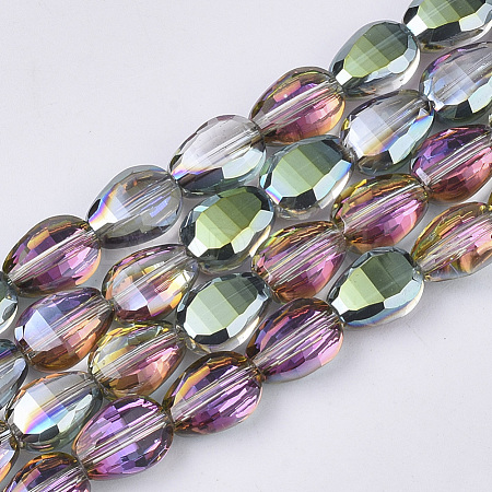 Translucent Electroplate Glass Beads Strands EGLA-T020-03A-1