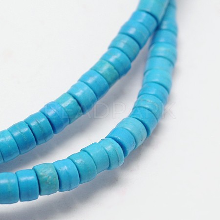 Dyed Synthetic Turquoise Beads Strands X-G-P083-6mm-83J-1