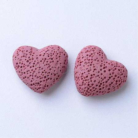 Unwaxed Natural Lava Rock Beads G-F327-19-1