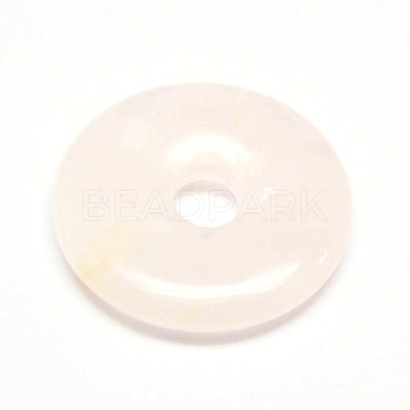 Donut/Pi Disc Natural Gemstone Big Pendants G-L234-50mm-01-1