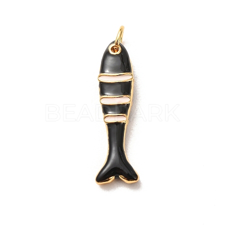 Brass with Enamel Pendants KK-CBA2F11-03G-06-1