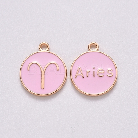 Alloy Enamel Pendants X-ENAM-S124-01B-09A-1