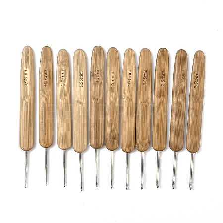 11Pcs Iron Crochet Hooks AJEW-C041-03-1
