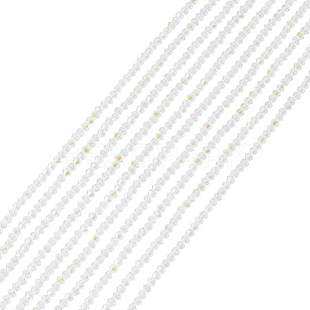 10 Strands Imitate Austrian Crystal Bicone Glass Beads Strands GLAA-HY0001-37A-1
