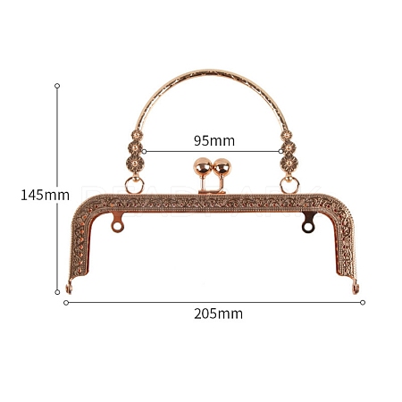 Alloy Kiss Lock Purse Frame Handle PW-WG82AEE-03-1
