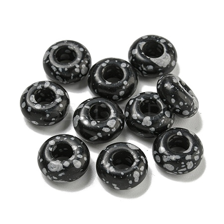 Synthetic Snowflake Obsidian Beads G-Q173-03A-02-1