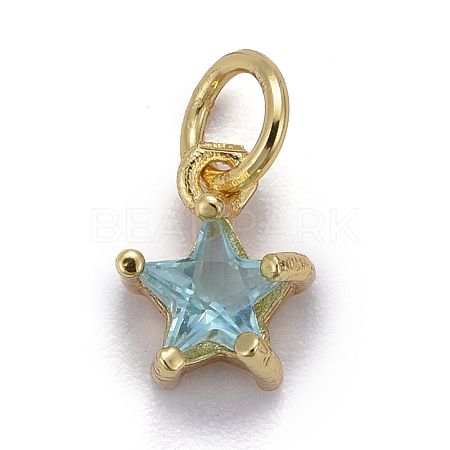 Brass Glass Pendants KK-P192-10-G02-1