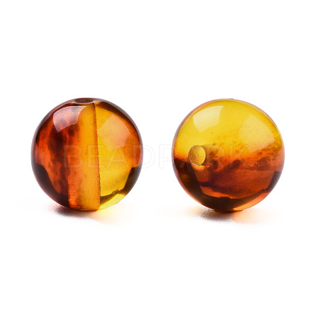 Resin Imitation Amber Beads RESI-N034-01-H01-1