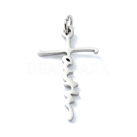 Non-Tarnish 304 Stainless Steel Pendants STAS-C097-66P-1