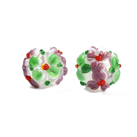 Handmade Two-Tone Lampwork Beads LAMP-T022-01A-01-1