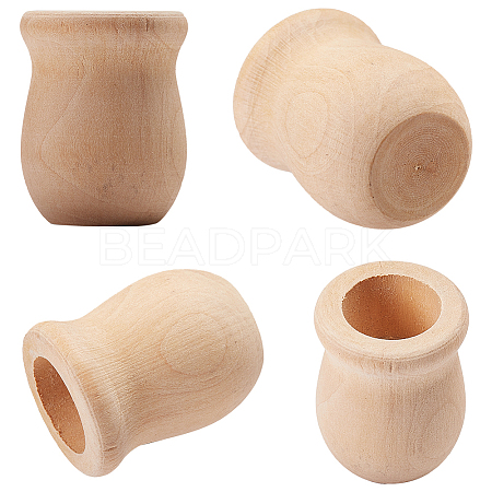 Gorgecraft Unfinished Blank Wooden Vase WOOD-GF0001-04-1