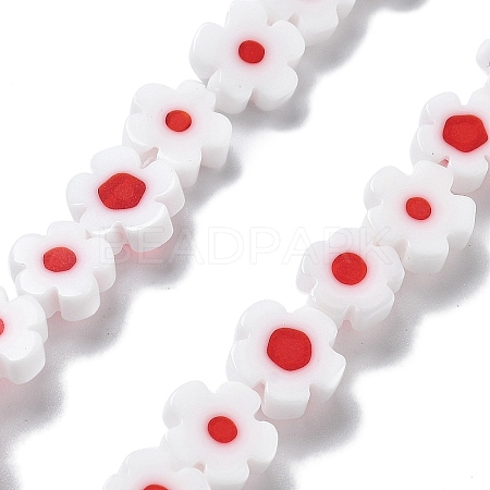 Handmade Millefiori Lampwork Beads Strands LAMP-F035-09N-1