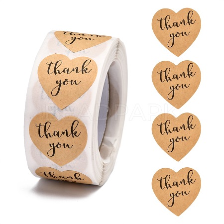 1 Inch Thank You Stickers X-DIY-G021-13A-1