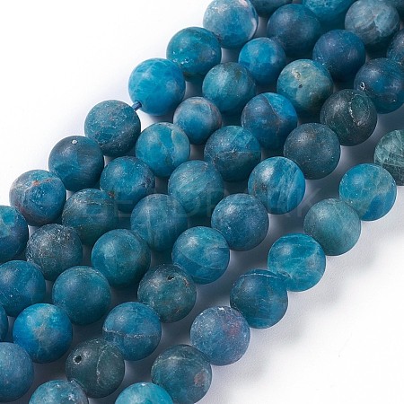 Natural Apatite Beads Strands G-F617-02-8mm-1