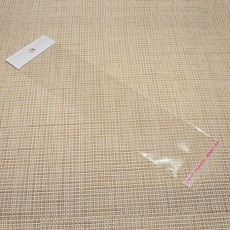 Transparent Rectangle Self Adhesive Cellophane Bags for Necklace Display Cards LS-X-OPC-M001-01-1