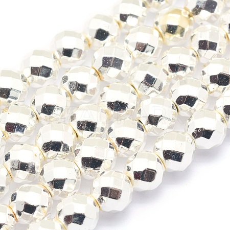 Electroplate Non-magnetic Synthetic Hematite Beads Strands G-L485-03A-S-1