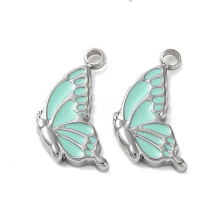 304 Stainless Steel with Enamel Charms STAS-L022-400P-01-1