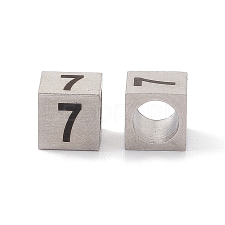 Tarnish Resistant 303 Stainless Steel European Beads STAS-G286-P07-1
