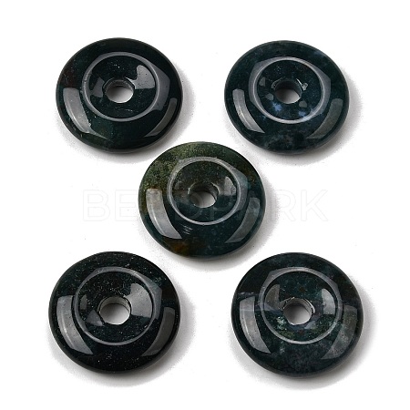 Natural Moss Agate Pendants G-F820-13A-15-1