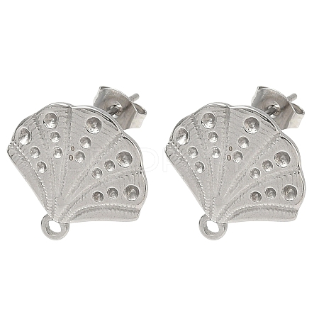 304 Stainless Steel Stud Earring Findings STAS-Z175-02P-02-1