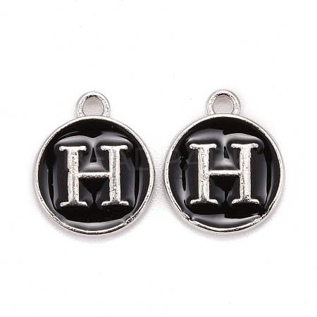 Platinum Plated Alloy Charms X-ENAM-S118-02H-P-1