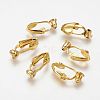 Brass Clip-on Earring Converters Findings KK-Q115-G-4