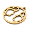 304 Stainless Steel Pendants STAS-Z043-01C-2
